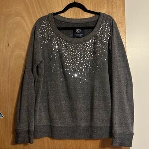 American Eagle Outfitters Charcoal Sequin Top